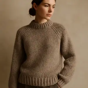 Ručně pletený svetr ve stylu slow fashion